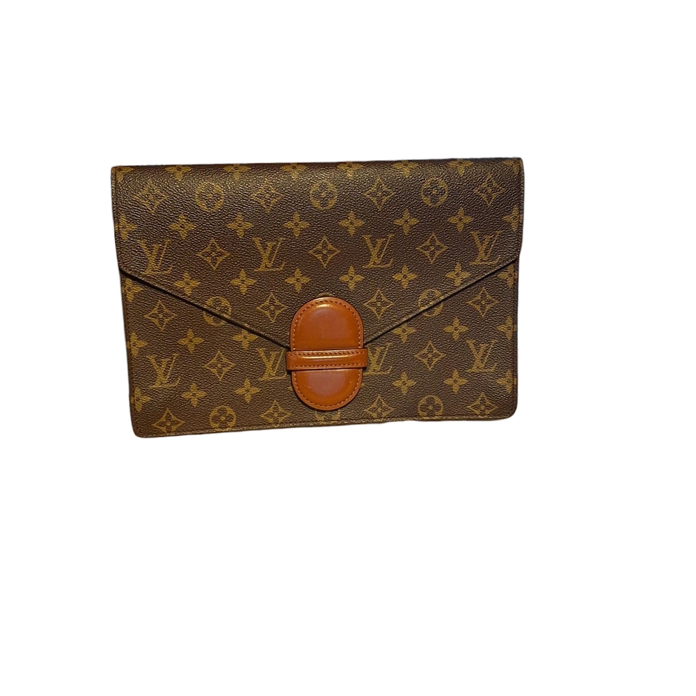 Louis Vuitton Brown and Tan Monogram Envelope Clutch